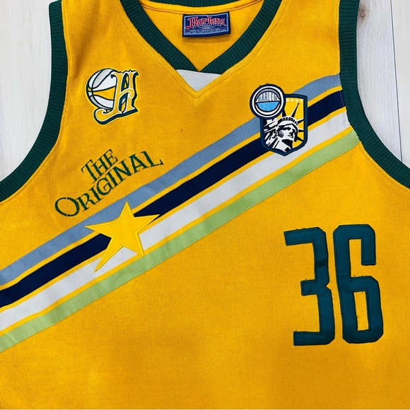 Harlem Globetrotters Meadowlark Lemon Jersey Vest Sweater Platinum Fubu size XXL - Picture 6 of 6